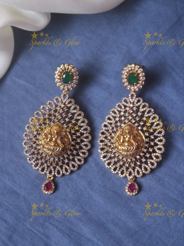 Premium matte Lakshmi AD coin haram - Sparkle and Glow