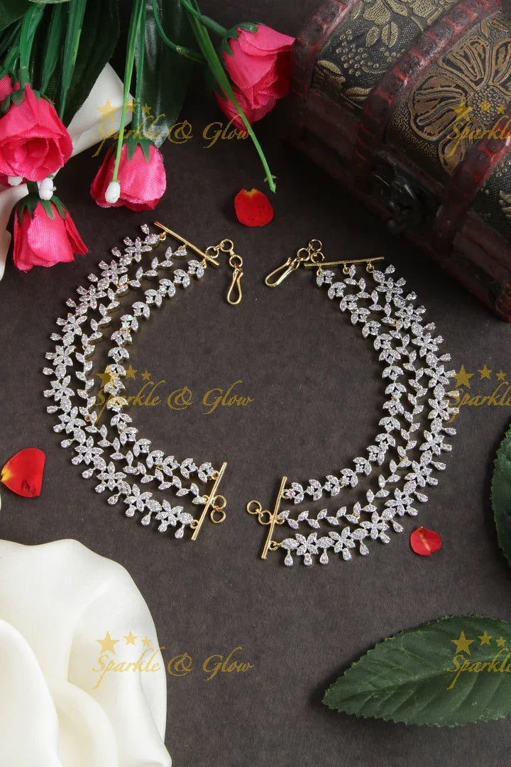 Elegant AD Bridal Earchain, Artistic Design