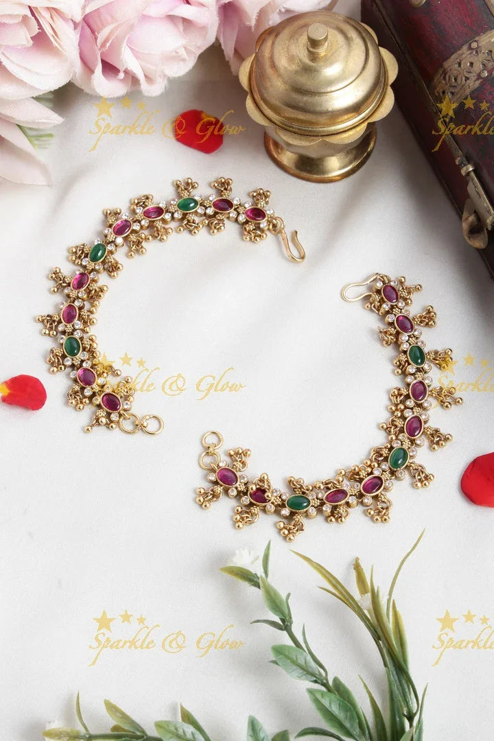 Beautiful Kemp Earchain -Multi - Sparkle and Glow