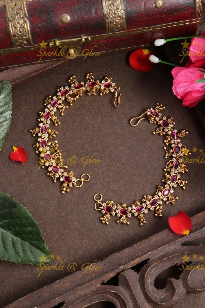 Beautiful Kemp Earchain -Multi - Sparkle and Glow