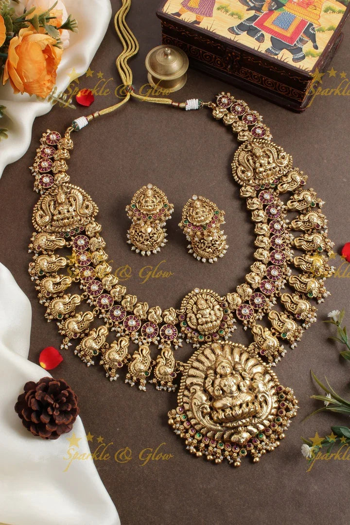 Stunning Grand Lakshmi bridal haram - Sparkle and Glow