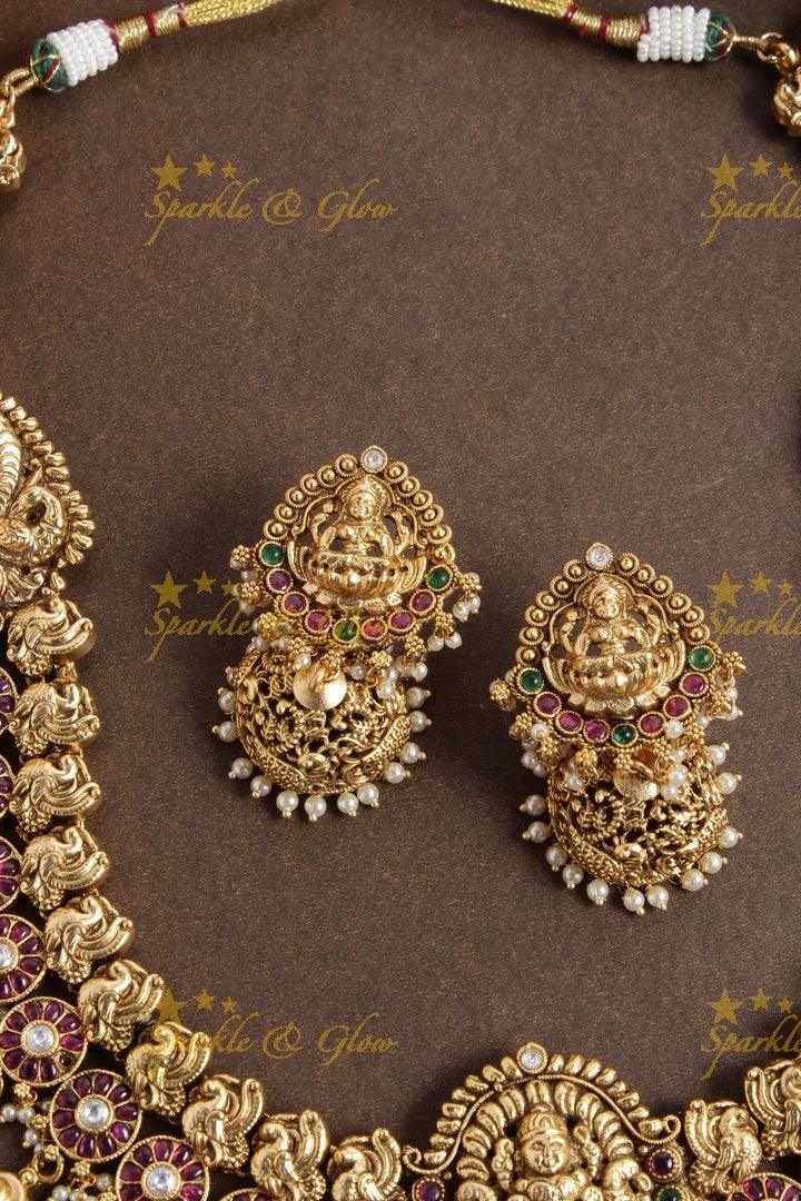 Stunning Grand Lakshmi bridal haram - Sparkle and Glow