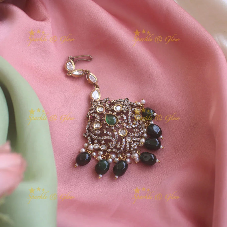 Peacock Victorain tikka - Green - Sparkle and Glow