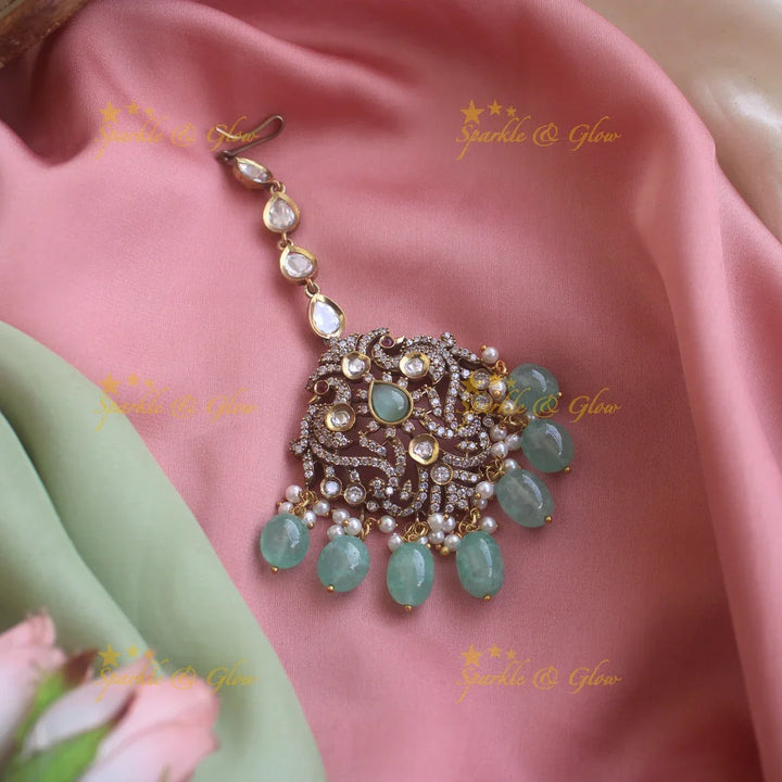 Peacock Victorain tikka - Green - Sparkle and Glow