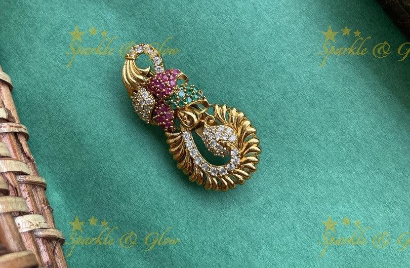 Elegant Infinity design kemp AD saree pin or brooch - Sparkle and Glow