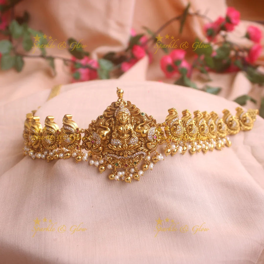 Stunning gold alike Lakshmi peacock hipchain - Sparkle and Glow