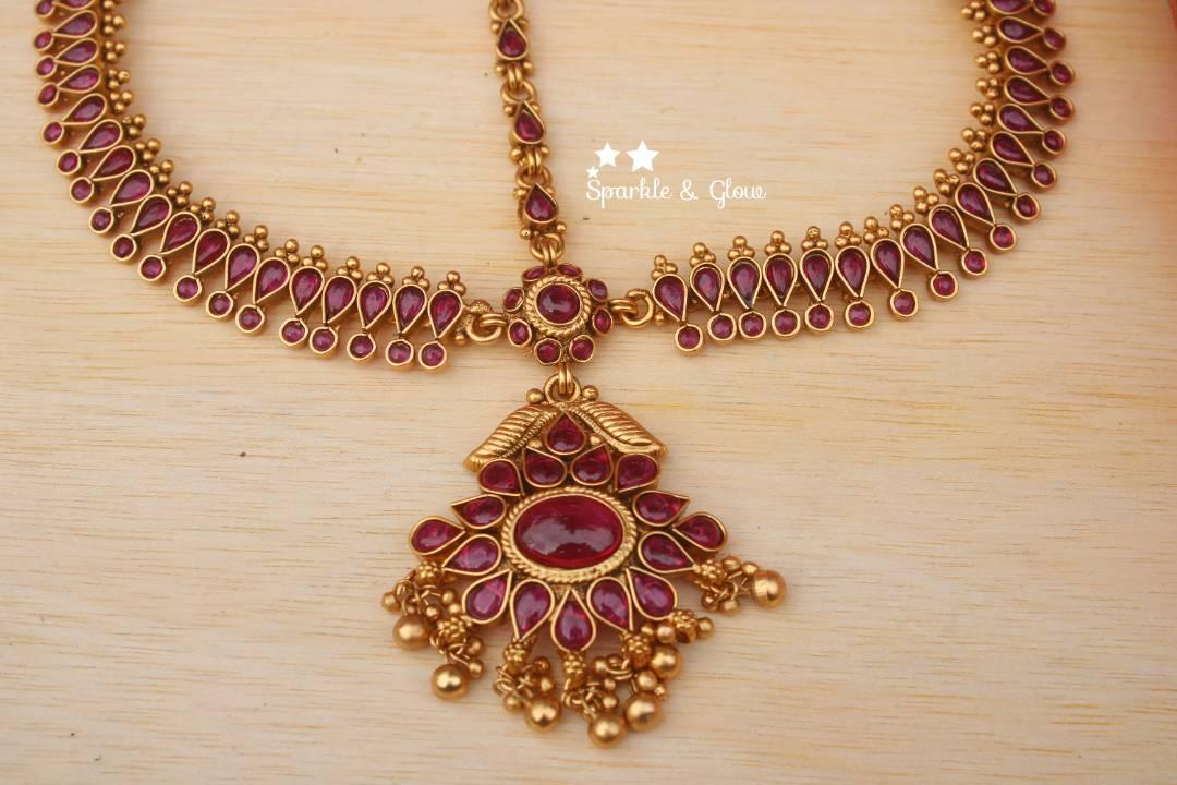 Bridal three sided kemp maang tikka - Kemp - Sparkle and Glow