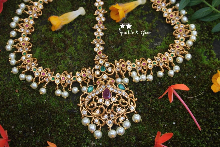 Bridal three sided CZ stone premium quality maang thika - Sparkle and Glow