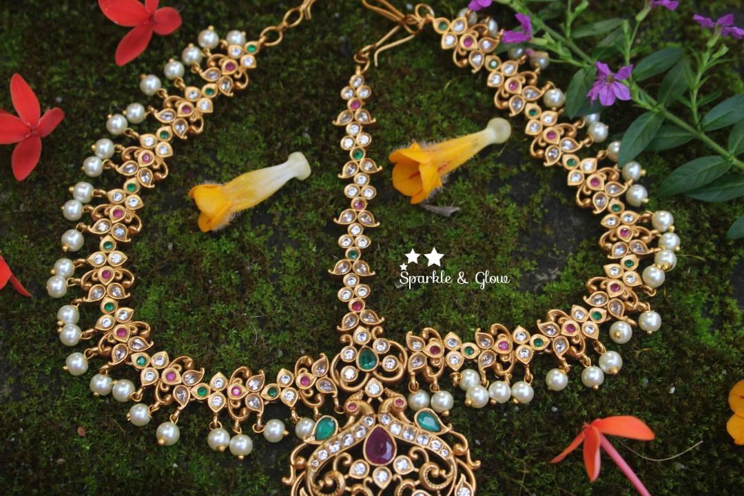 Bridal three sided CZ stone premium quality maang thika - Sparkle and Glow