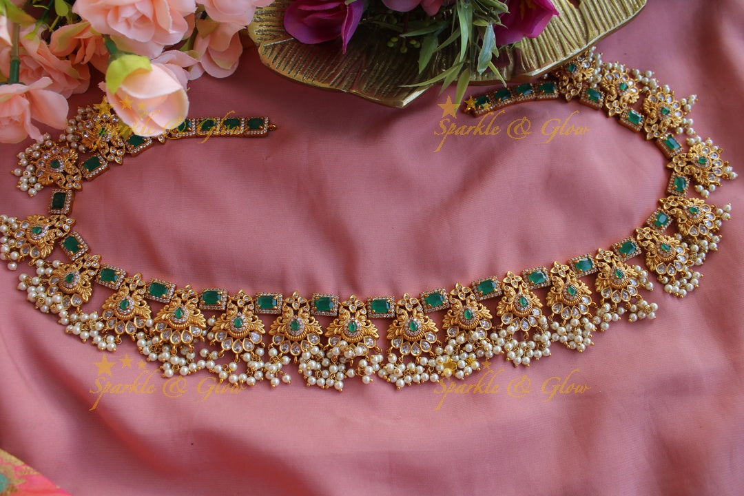 Statement emerald peacock guttapusalu hipchain