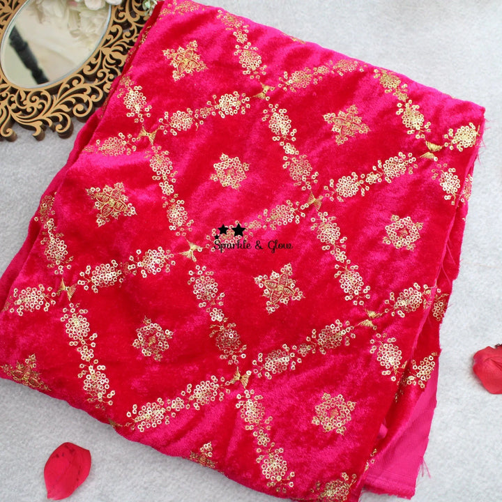 Elegant banarasi tissue silk saree with contrast grand blouse piece - Sparkle and Glow