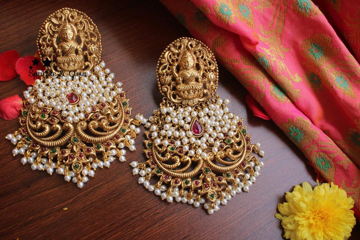 Gold alike polished large gold cluster bali - Sparkle and Glow - Pearl - 