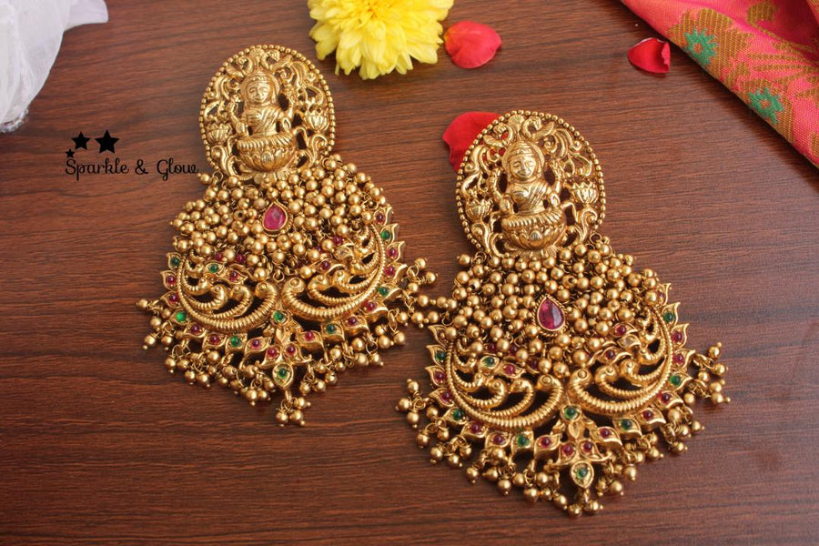 Gold alike polished large gold cluster bali - Sparkle and Glow - Pearl - 
