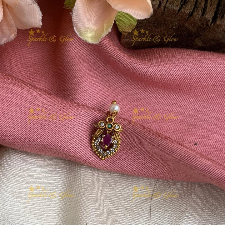 Antique press type floral nosepin - Sparkle and Glow