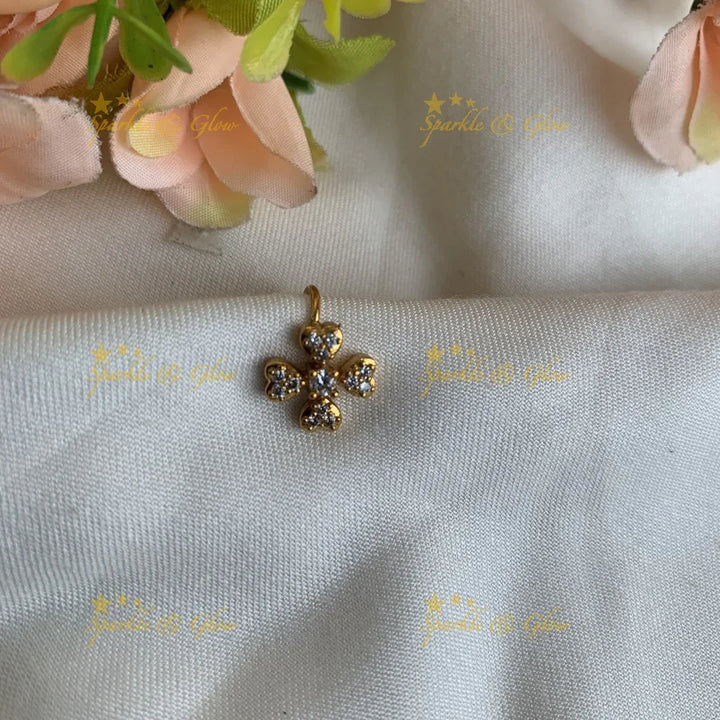 Gold Flower press type ad nosepin- Multi - Sparkle and Glow