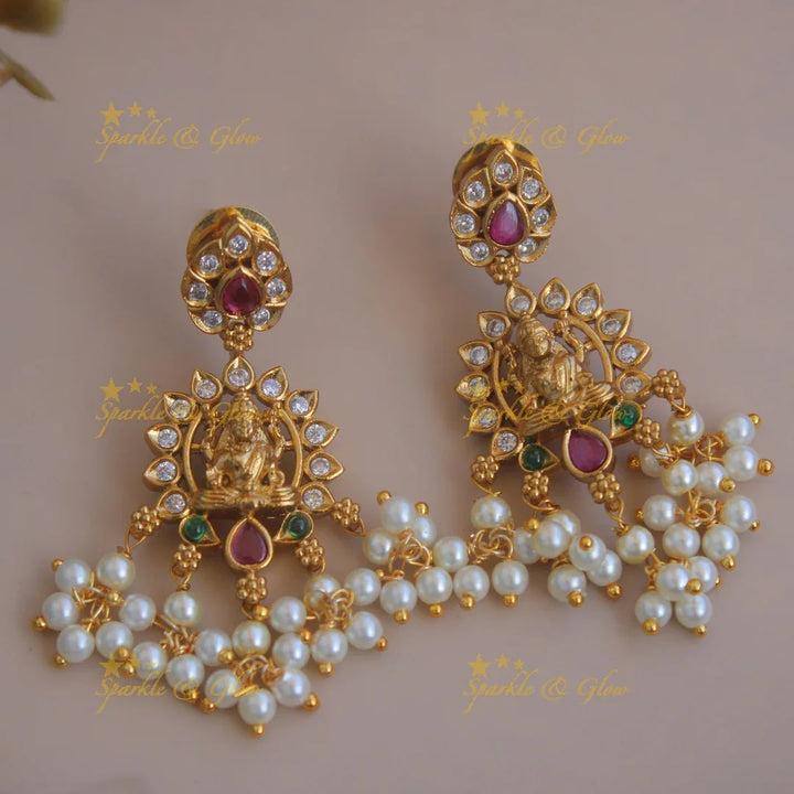 Statement premium matte Lakshmi pearl choker - Sparkle and Glow