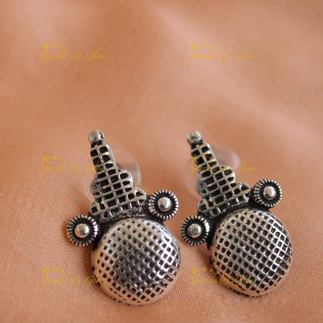 Exclusive Kohlapuri oxidised Tribal design black thread silver short necklace - Sparkle and Glow