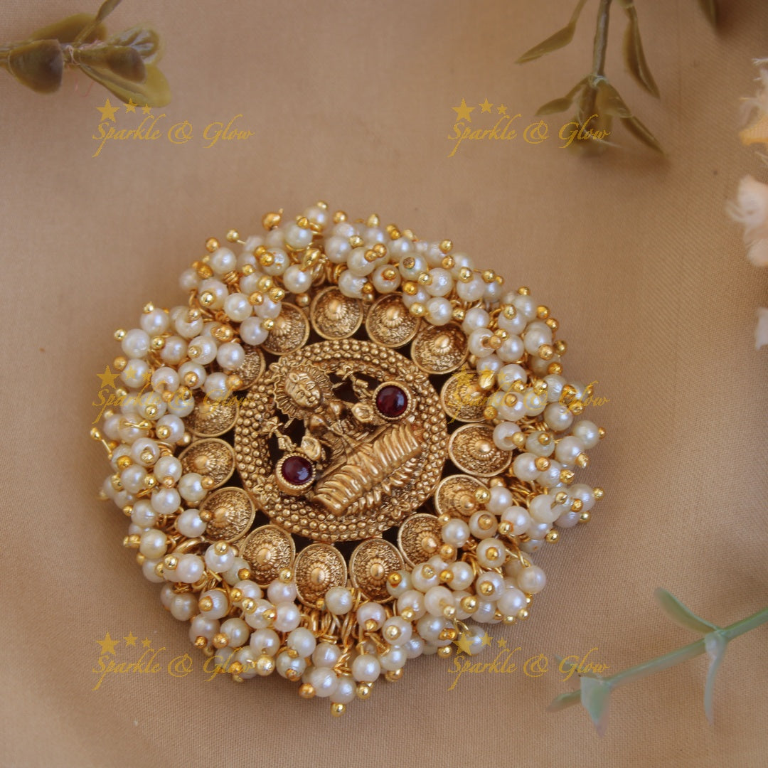 Simple gold alike Lakshmi hair pin