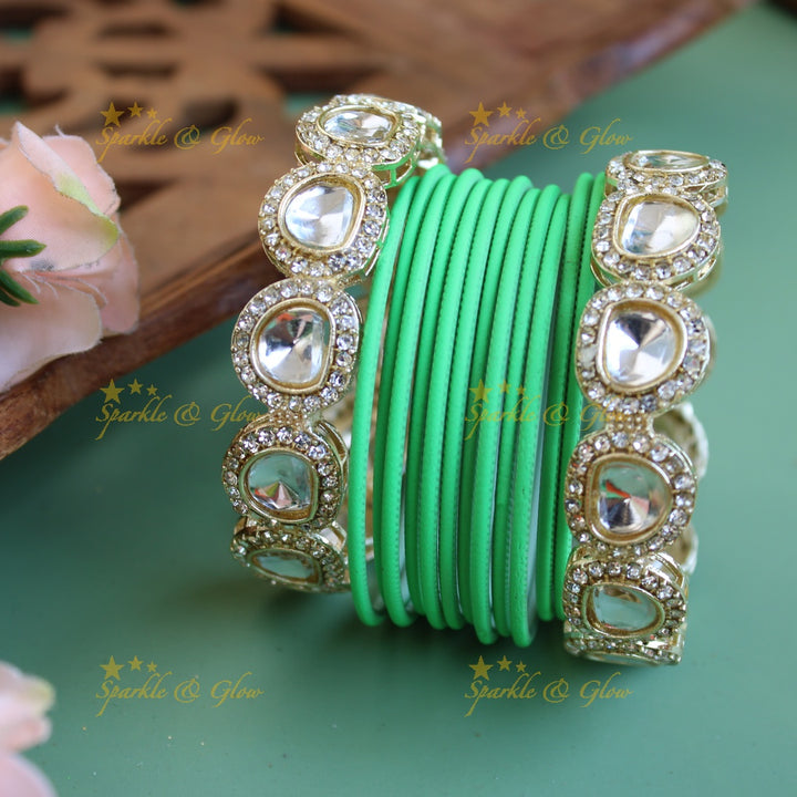 Beautiful Metal Bangle Combo Box in Assorted colours Design 1