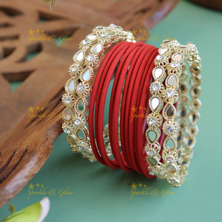 Beautiful Metal Bangle Combo Box in Assorted colours Design 1