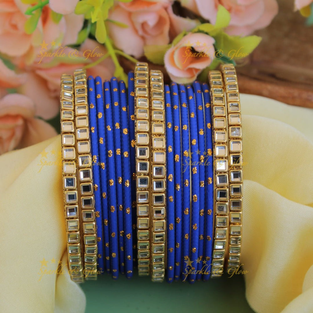 Printed Metal Bangle Combo Box in Assorted colours Design 1 - Sparkle and Glow - 2.2 - 