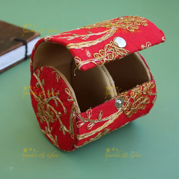 Embroidered 4 inch Bangle Box - Sparkle and Glow