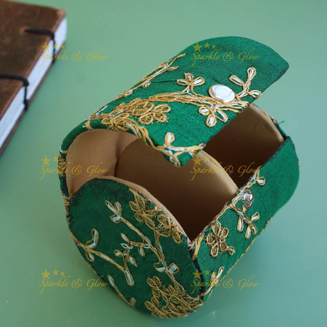 Embroidered 4 inch Bangle Box - Sparkle and Glow