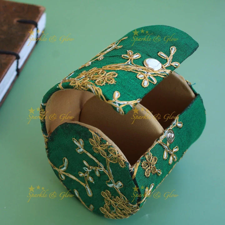 Embroidered 4 inch Bangle Box - Sparkle and Glow