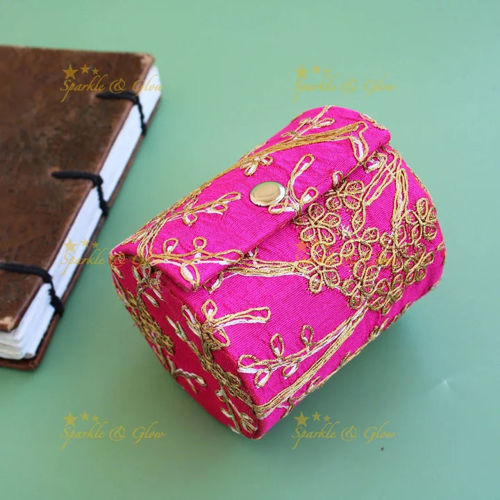 Embroidered 4 inch Bangle Box - Sparkle and Glow