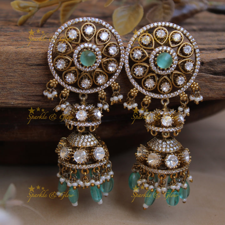 Exclusive Floral victorian earrings-Baby Pink