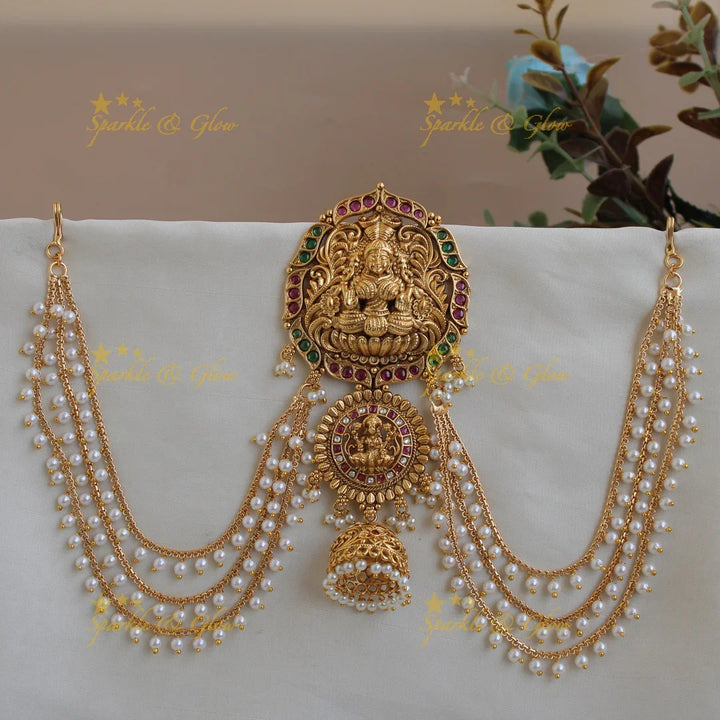Exclusive gold alike Lakshmi Peacock jadabilla maatil-Multi - Sparkle and Glow