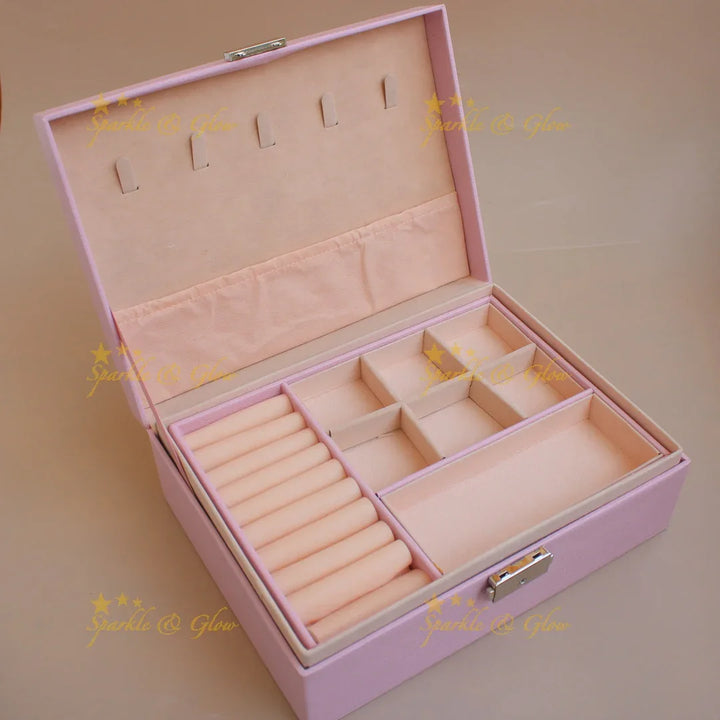 Beautiful box type multiple section jewellry organizer - Sparkle and Glow