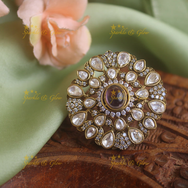 Grand Floral design Victorian AD finger ring