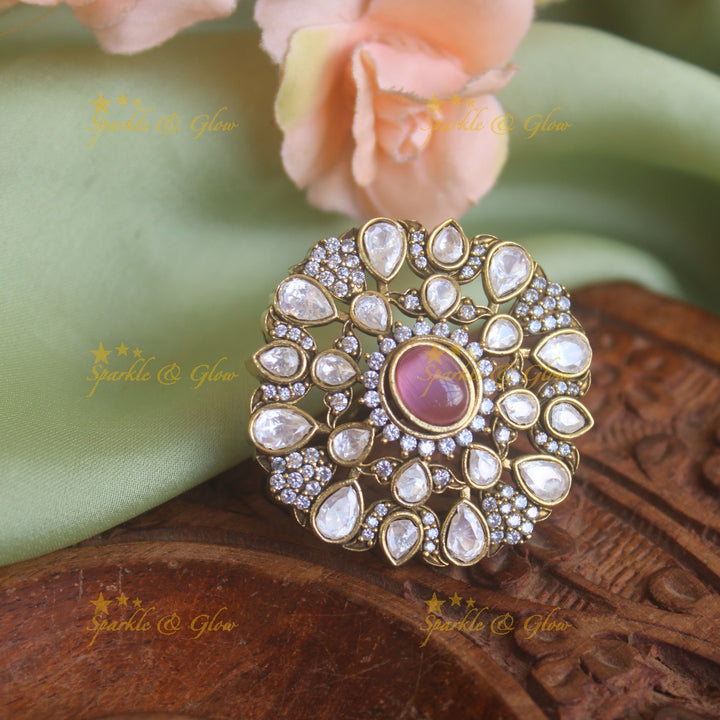 Grand Floral design Victorian AD finger ring