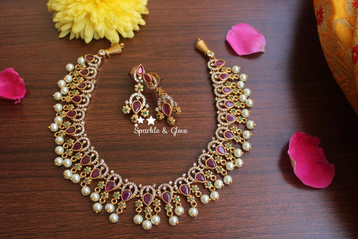 AD Stones premium quality matte necklace