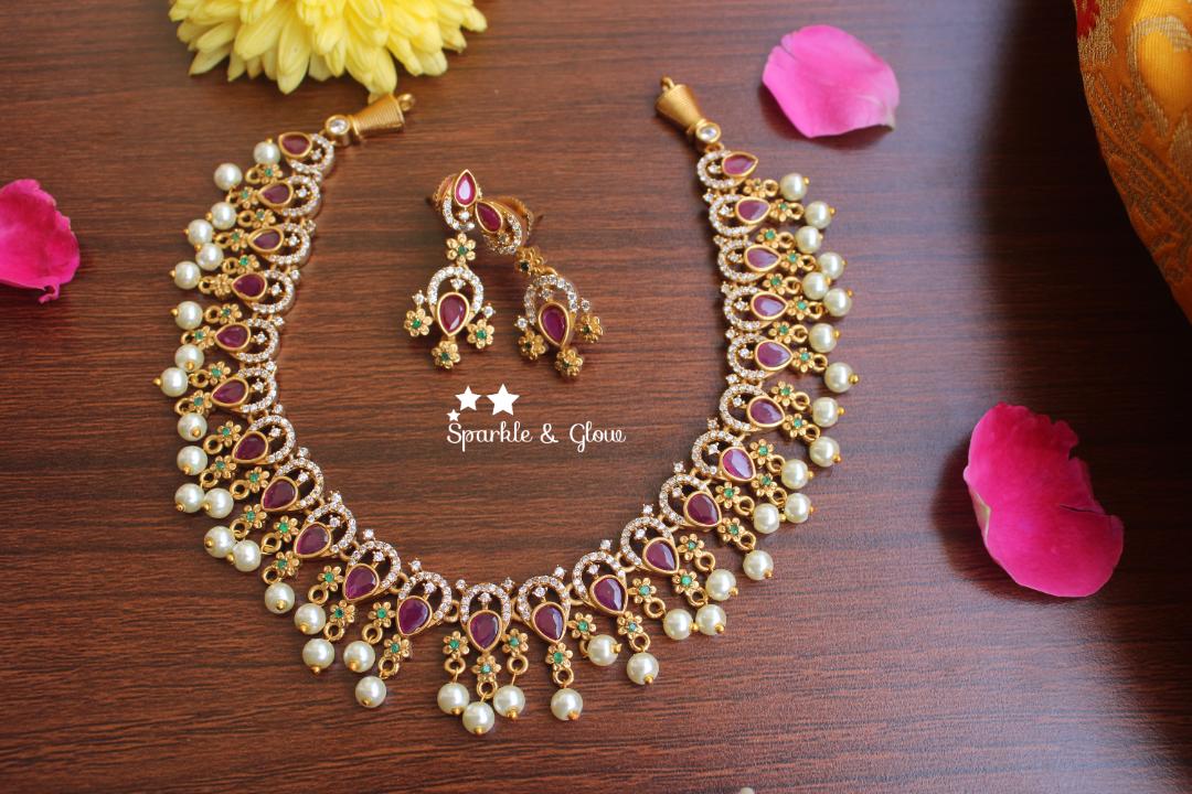 AD Stones premium quality matte necklace