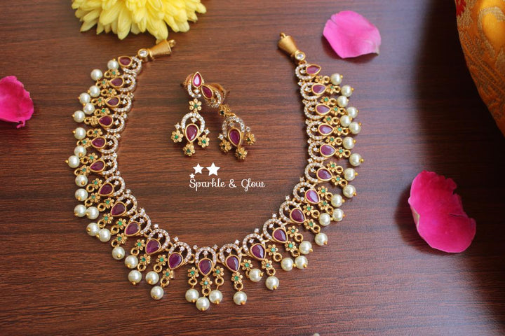 AD Stones premium quality matte necklace