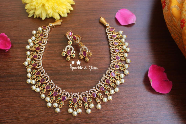 AD Stones premium quality matte necklace