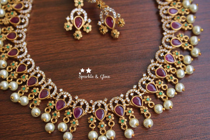 AD Stones premium quality matte necklace