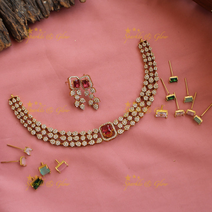 Statement interchangeable ad necklace