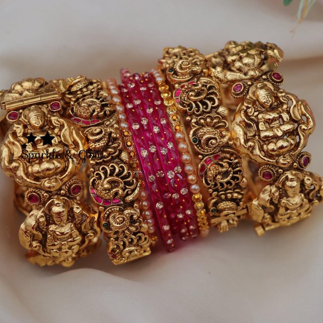 Exquisite Lakshmi Peacock Bangles for Bridal Elegance