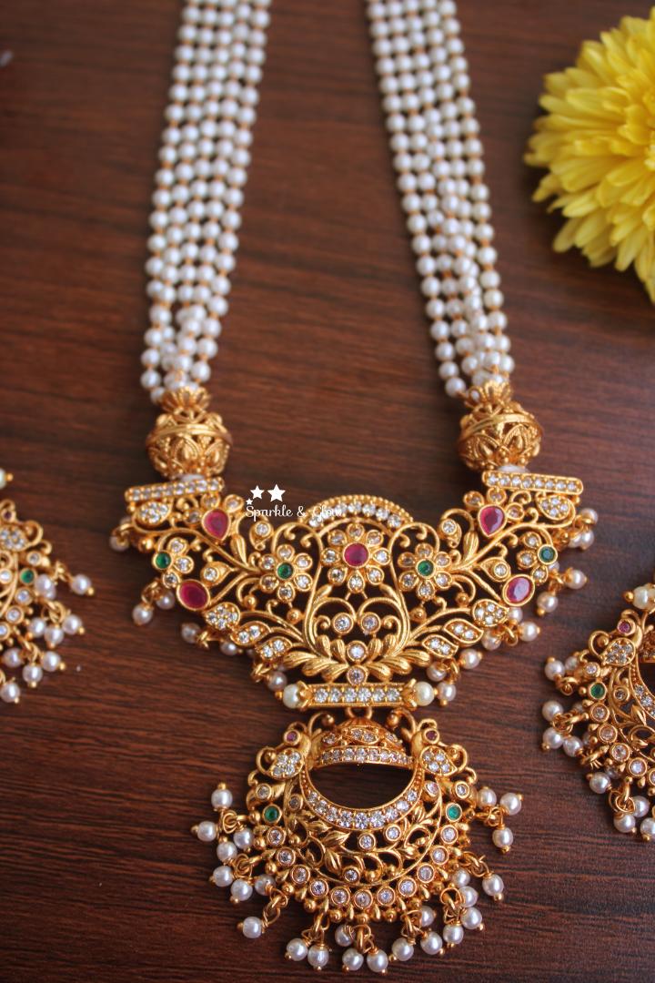 Beautifull CZ stones pearl haram