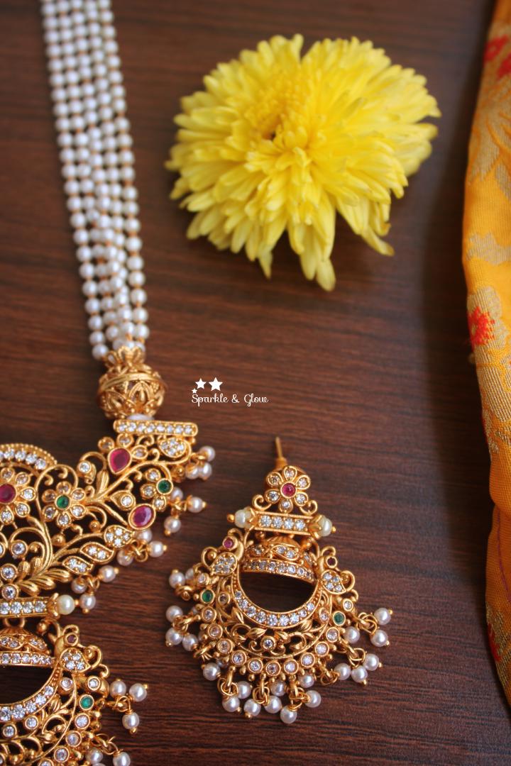 Beautifull CZ stones pearl haram