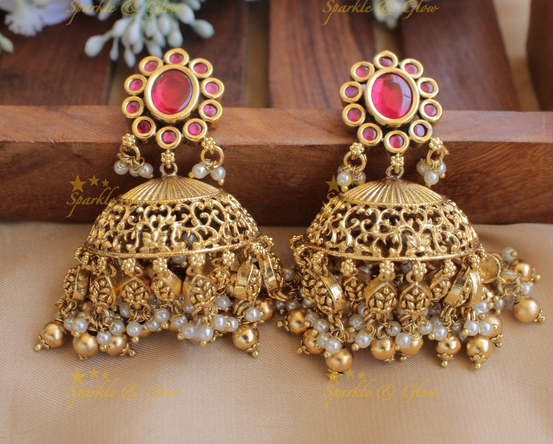 Stunning Kemp Floral Jhumukas