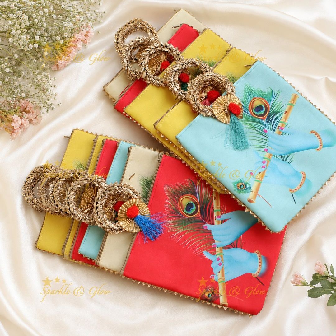 Krishna Flute 8.5" Bag with Round Handle- Set of 10pcs