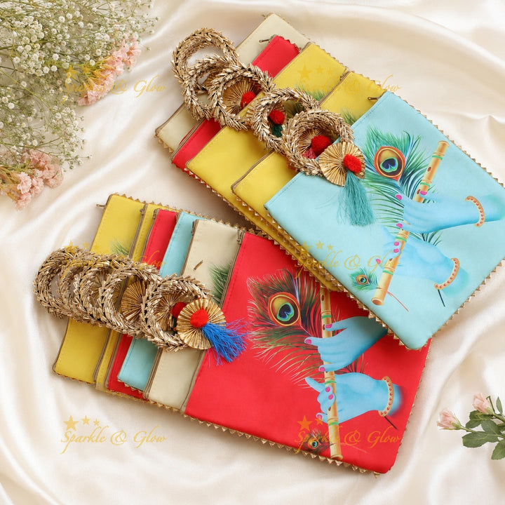 Krishna Flute 8.5" Bag with Round Handle- Set of 10pcs