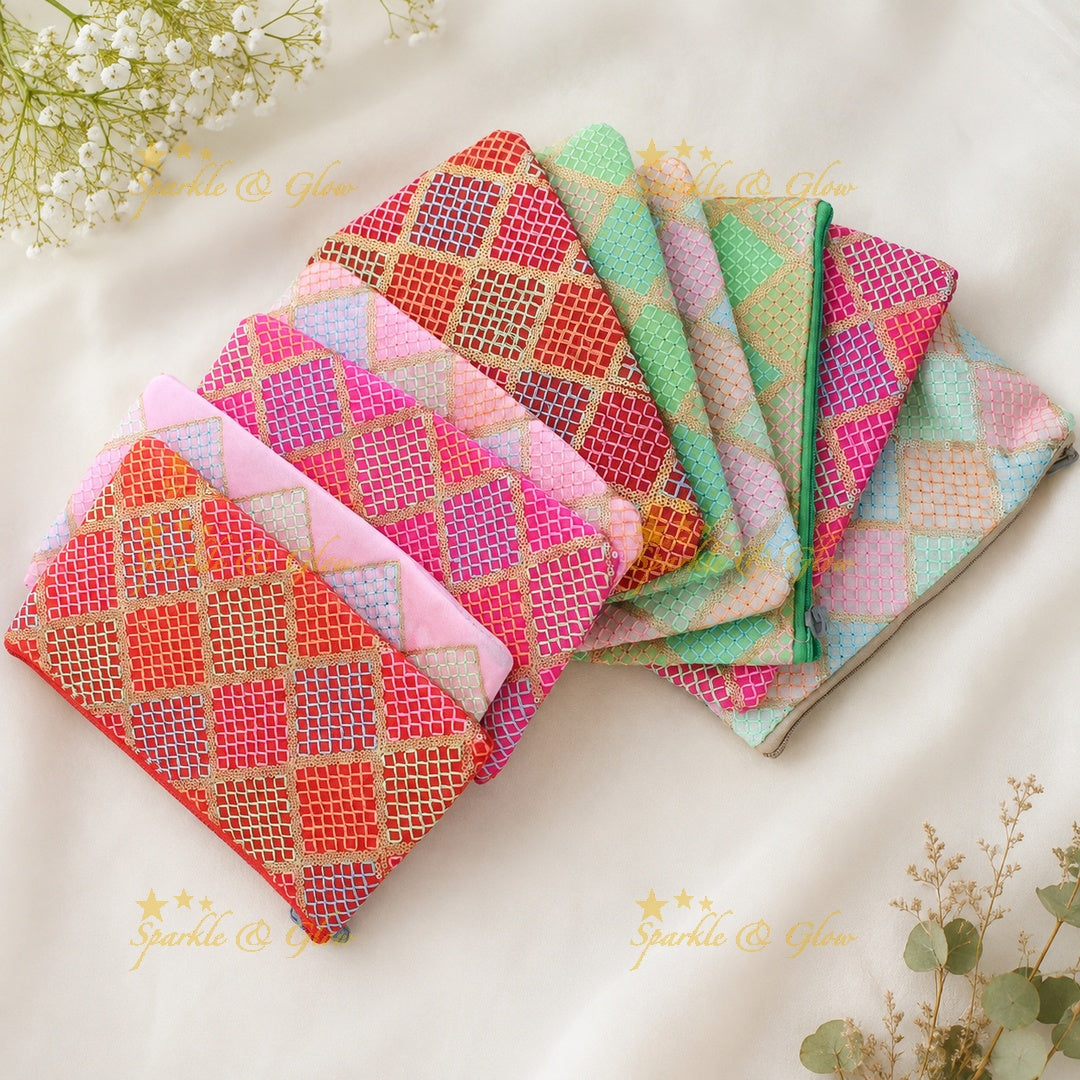 Elegant 8.5x5" Threadwork Clutch for Special Occasions- Set of 10pcs