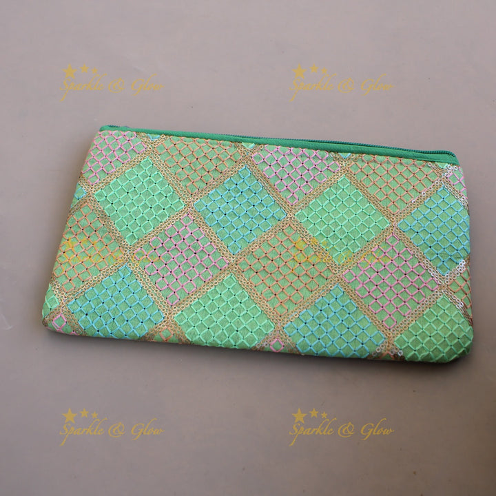 Thread work 8.5*5 inch clutch return gifts