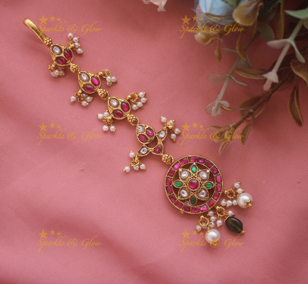 Jadau multicoloured Floral Tikka