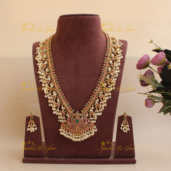 Gold alike Kemp stones exquisite Peacock gutta pusalu haram